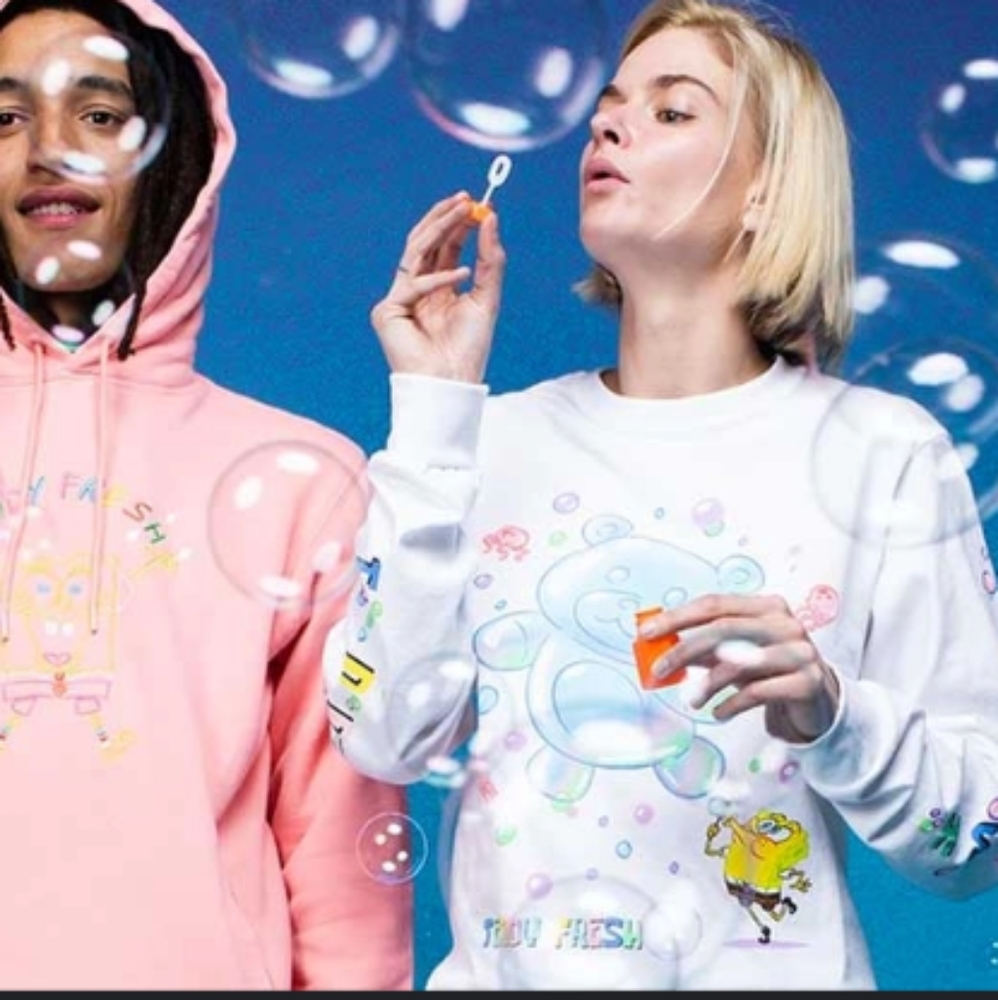 Teddy Fresh X SpongeBob Bubbles Long Sleeve Tee